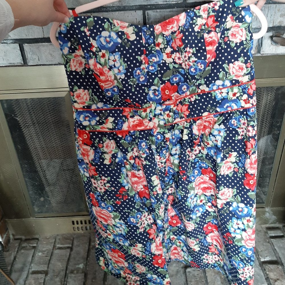 Floral Strapless Summer Dress